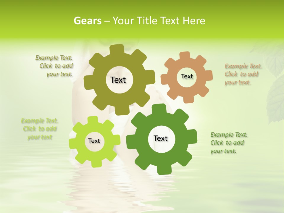 Pretty Blond Woman Relaxing In The Whirlpool PowerPoint Template