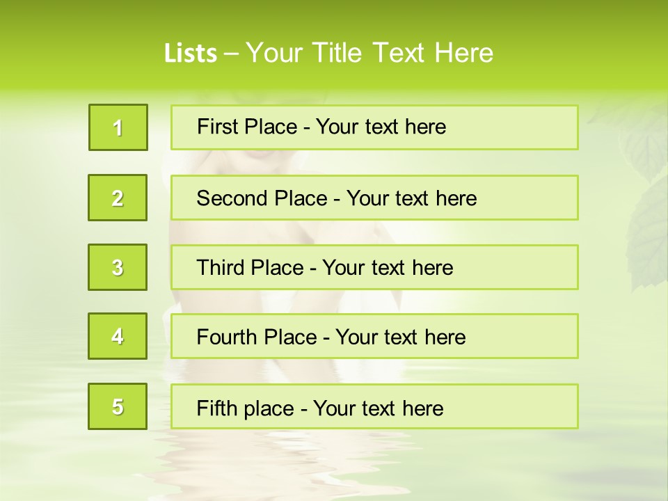 Pretty Blond Woman Relaxing In The Whirlpool PowerPoint Template