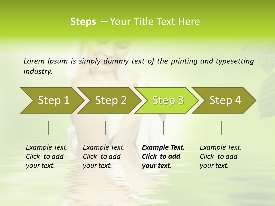 Pretty Blond Woman Relaxing In The Whirlpool PowerPoint Template