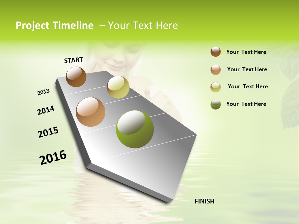 Pretty Blond Woman Relaxing In The Whirlpool PowerPoint Template