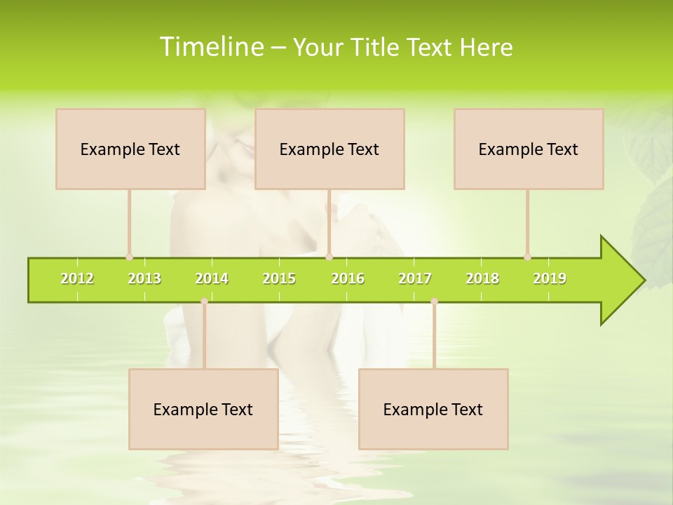 Pretty Blond Woman Relaxing In The Whirlpool PowerPoint Template