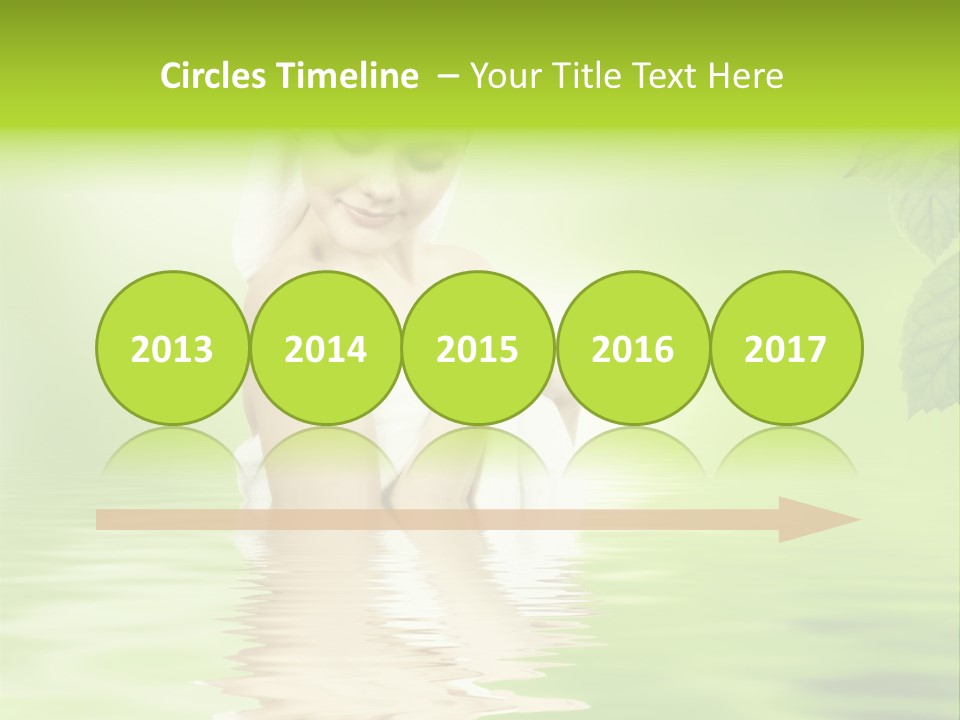 Pretty Blond Woman Relaxing In The Whirlpool PowerPoint Template