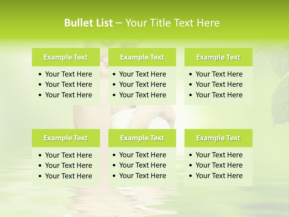 Pretty Blond Woman Relaxing In The Whirlpool PowerPoint Template