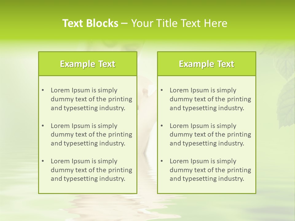 Pretty Blond Woman Relaxing In The Whirlpool PowerPoint Template