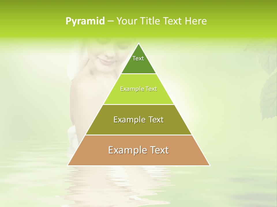 Pretty Blond Woman Relaxing In The Whirlpool PowerPoint Template