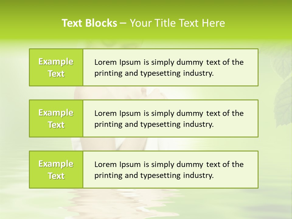 Pretty Blond Woman Relaxing In The Whirlpool PowerPoint Template