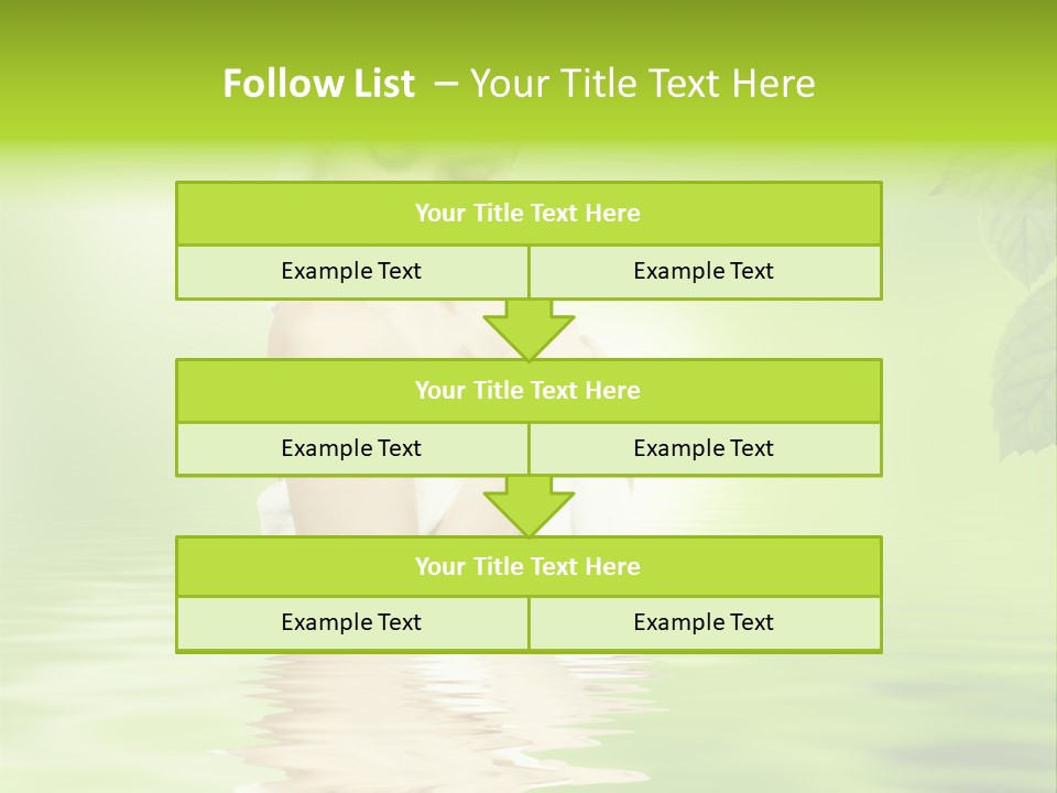 Pretty Blond Woman Relaxing In The Whirlpool PowerPoint Template