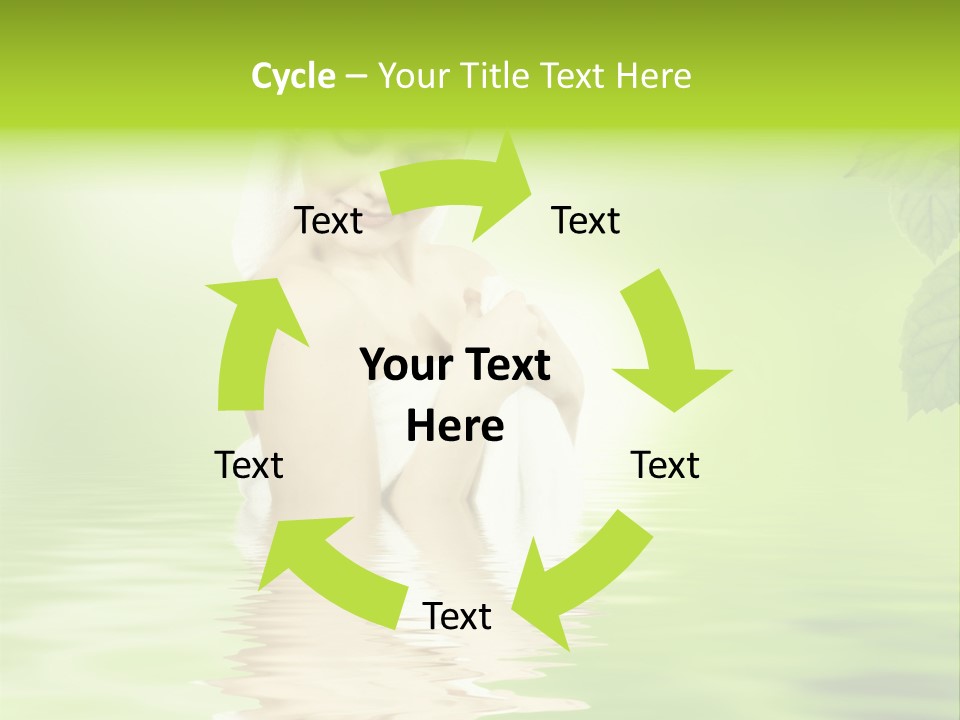 Pretty Blond Woman Relaxing In The Whirlpool PowerPoint Template