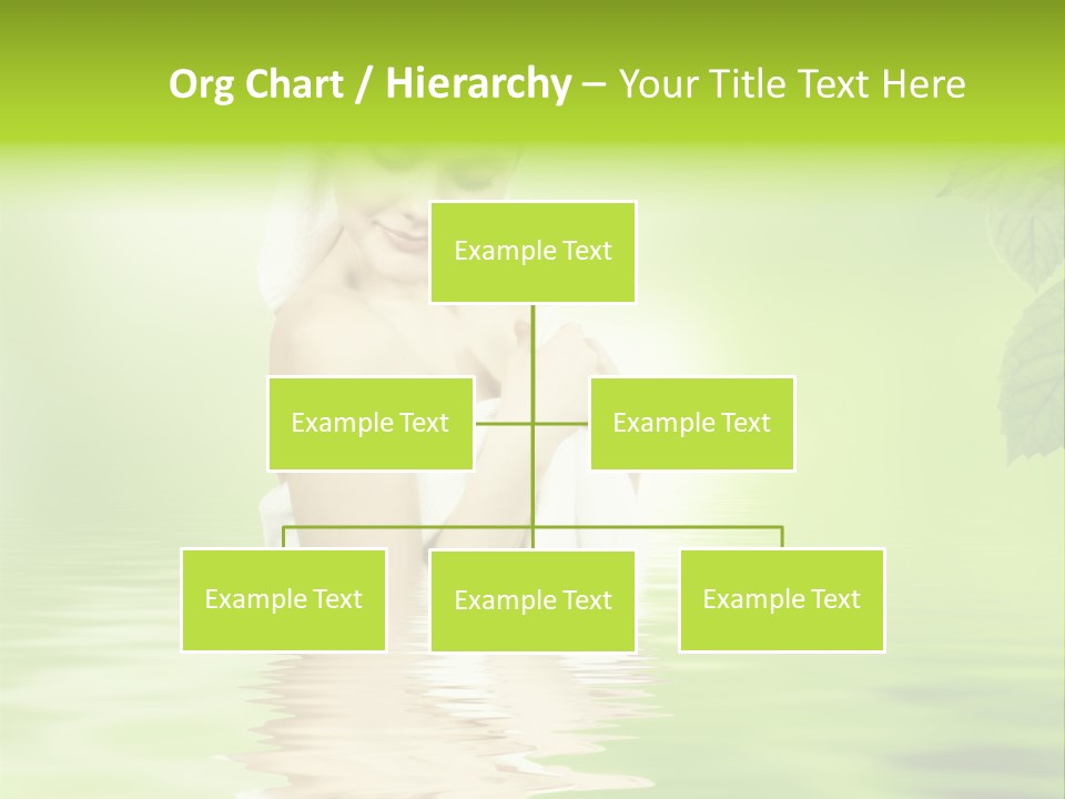 Pretty Blond Woman Relaxing In The Whirlpool PowerPoint Template