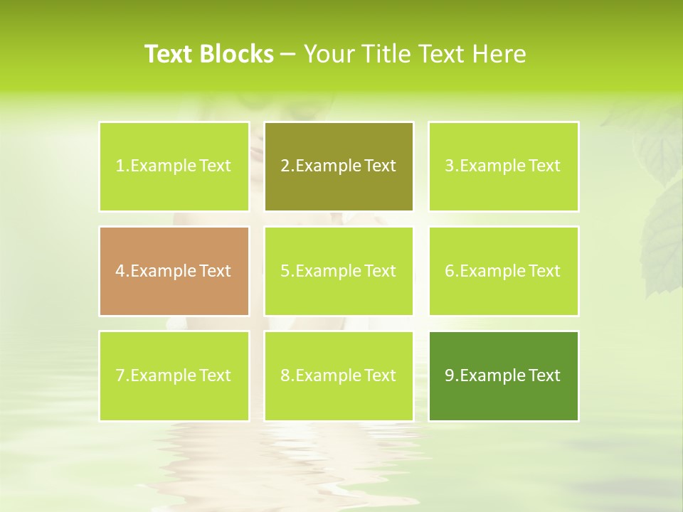 Pretty Blond Woman Relaxing In The Whirlpool PowerPoint Template