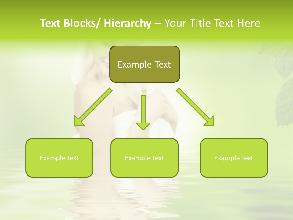 Pretty Blond Woman Relaxing In The Whirlpool PowerPoint Template