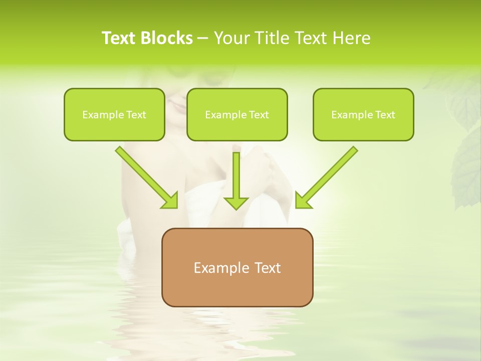 Pretty Blond Woman Relaxing In The Whirlpool PowerPoint Template