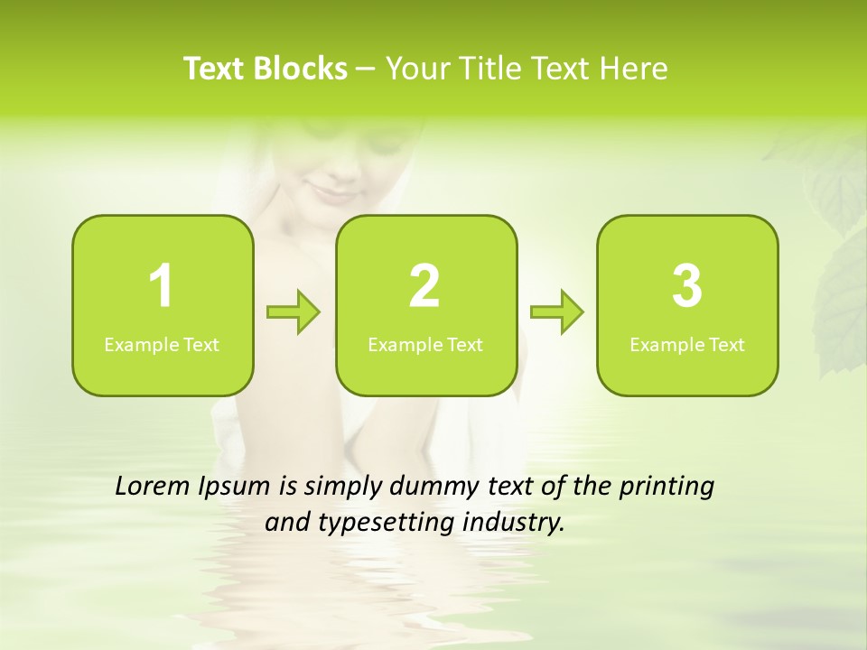 Pretty Blond Woman Relaxing In The Whirlpool PowerPoint Template