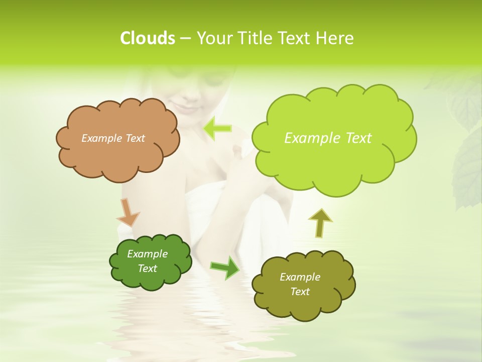 Pretty Blond Woman Relaxing In The Whirlpool PowerPoint Template