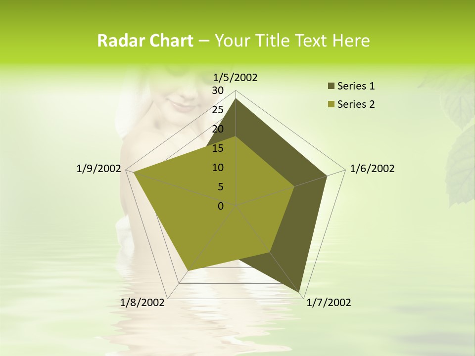 Pretty Blond Woman Relaxing In The Whirlpool PowerPoint Template