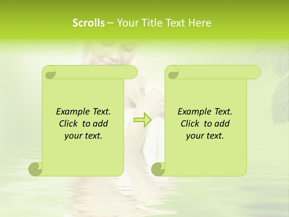 Pretty Blond Woman Relaxing In The Whirlpool PowerPoint Template