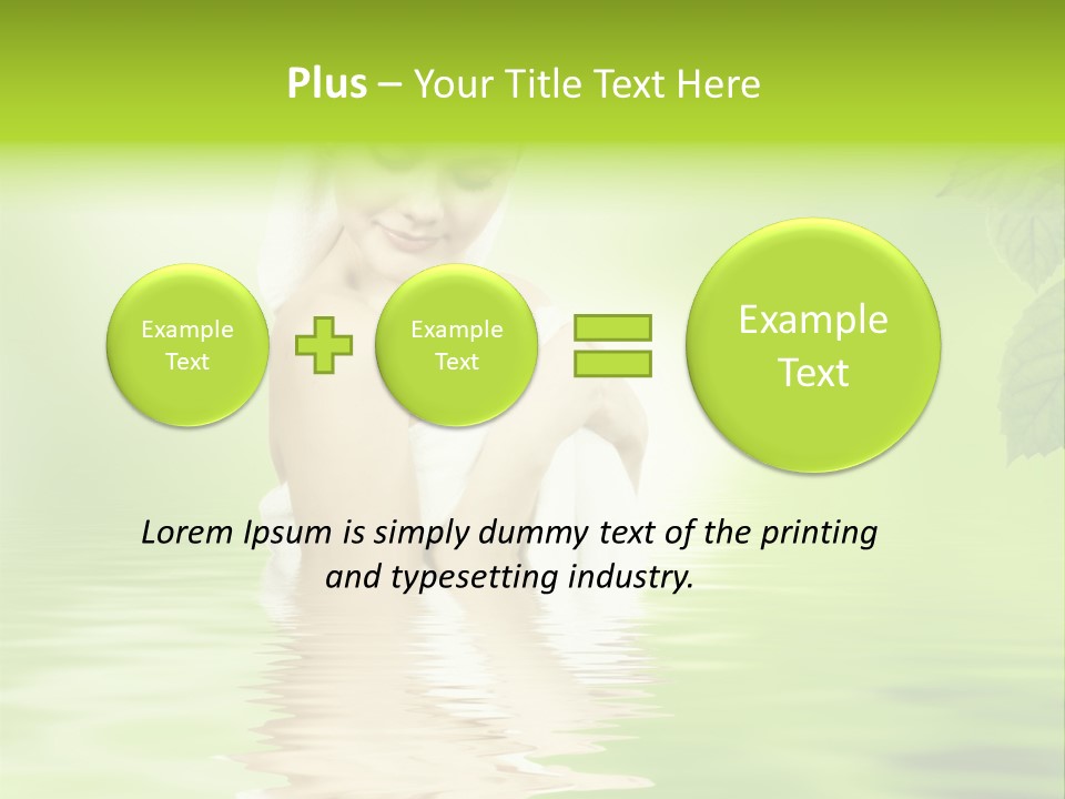 Pretty Blond Woman Relaxing In The Whirlpool PowerPoint Template