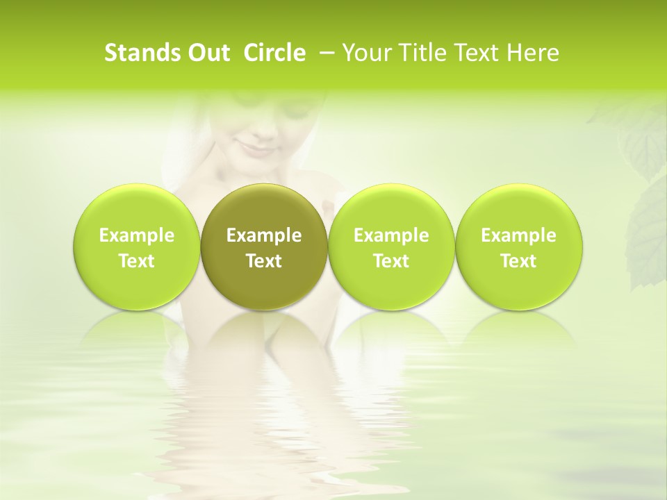 Pretty Blond Woman Relaxing In The Whirlpool PowerPoint Template