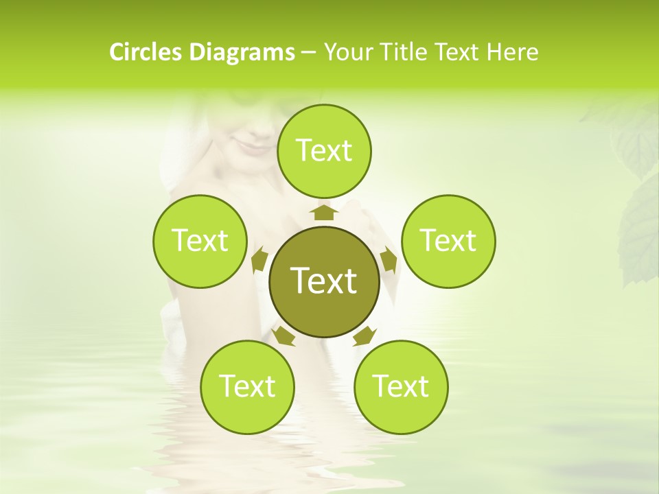 Pretty Blond Woman Relaxing In The Whirlpool PowerPoint Template