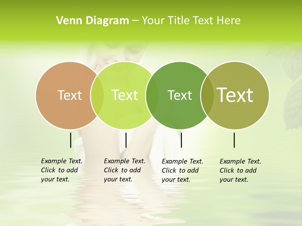 Pretty Blond Woman Relaxing In The Whirlpool PowerPoint Template