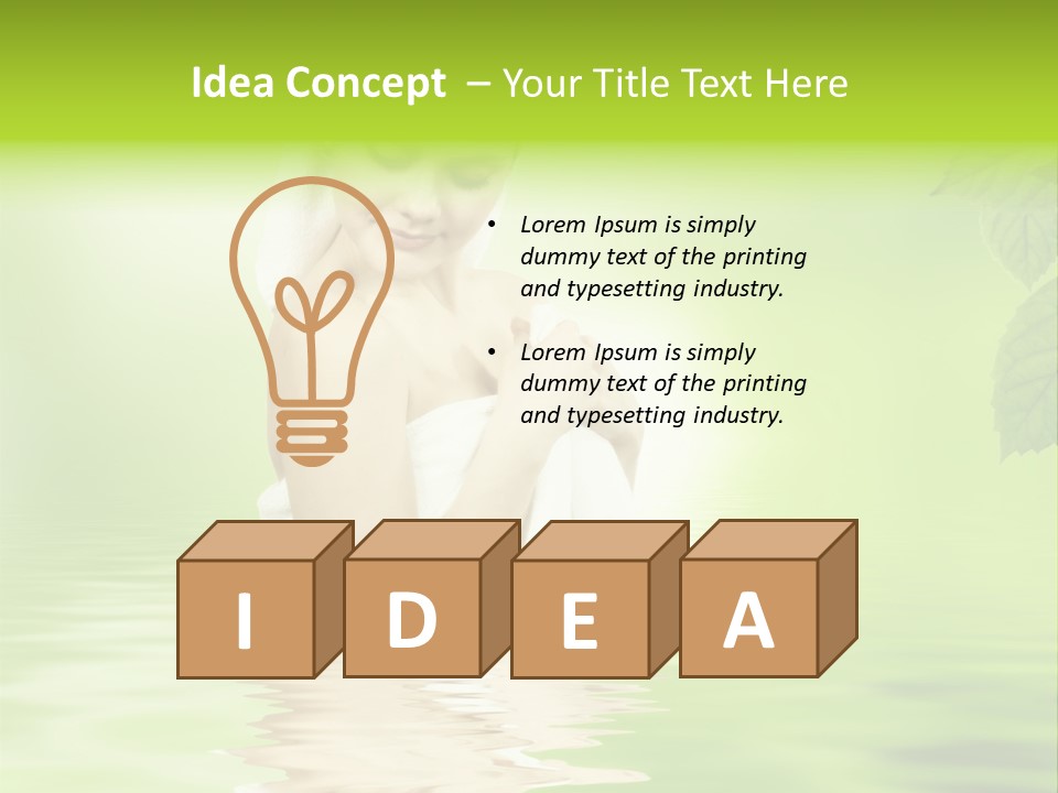 Pretty Blond Woman Relaxing In The Whirlpool PowerPoint Template