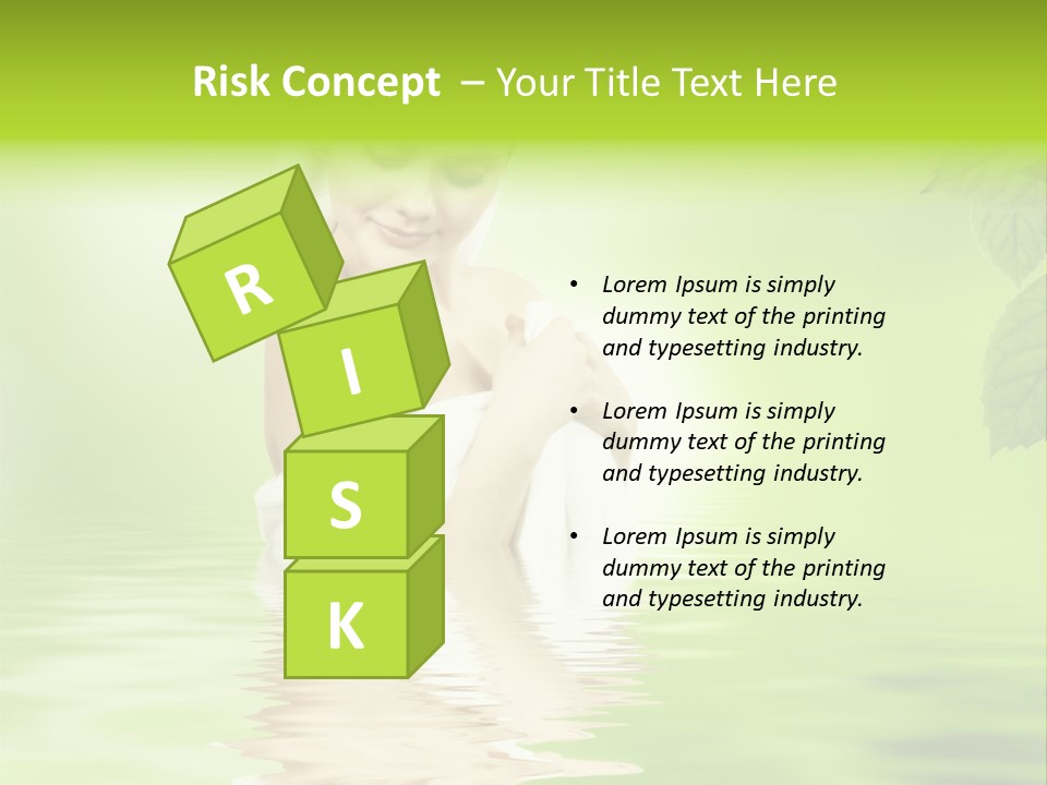 Pretty Blond Woman Relaxing In The Whirlpool PowerPoint Template