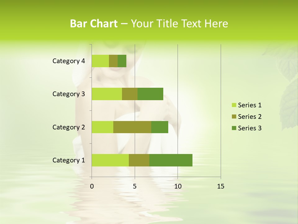 Pretty Blond Woman Relaxing In The Whirlpool PowerPoint Template