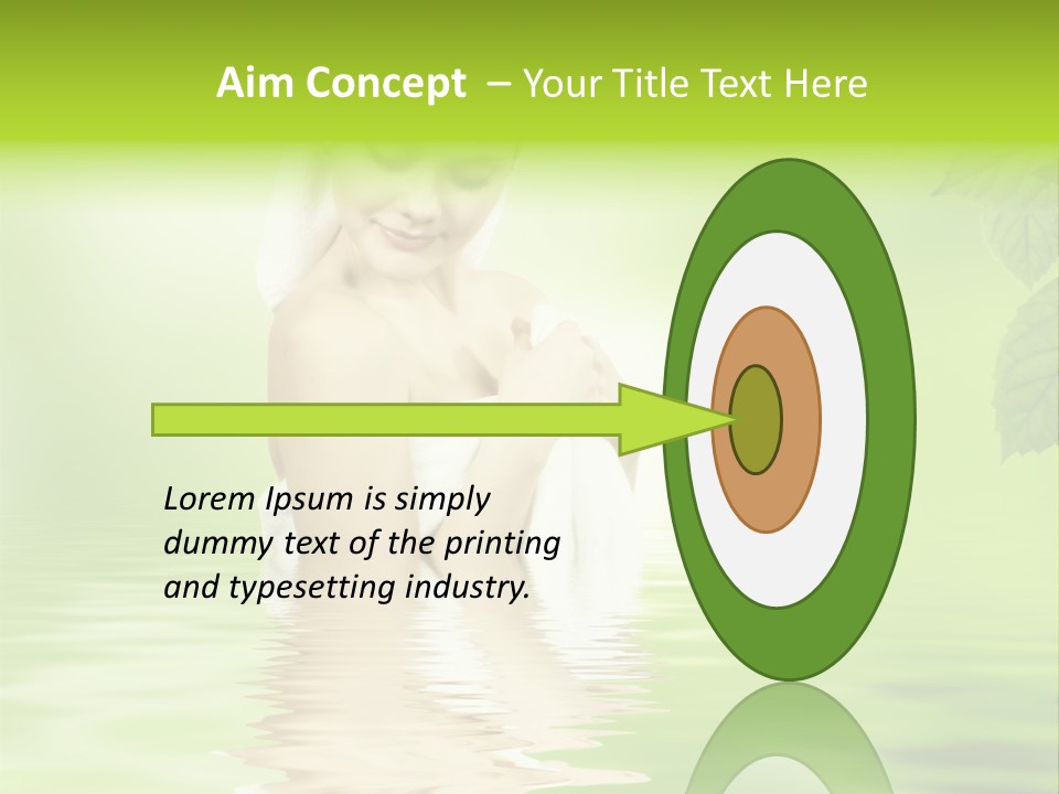 Pretty Blond Woman Relaxing In The Whirlpool PowerPoint Template