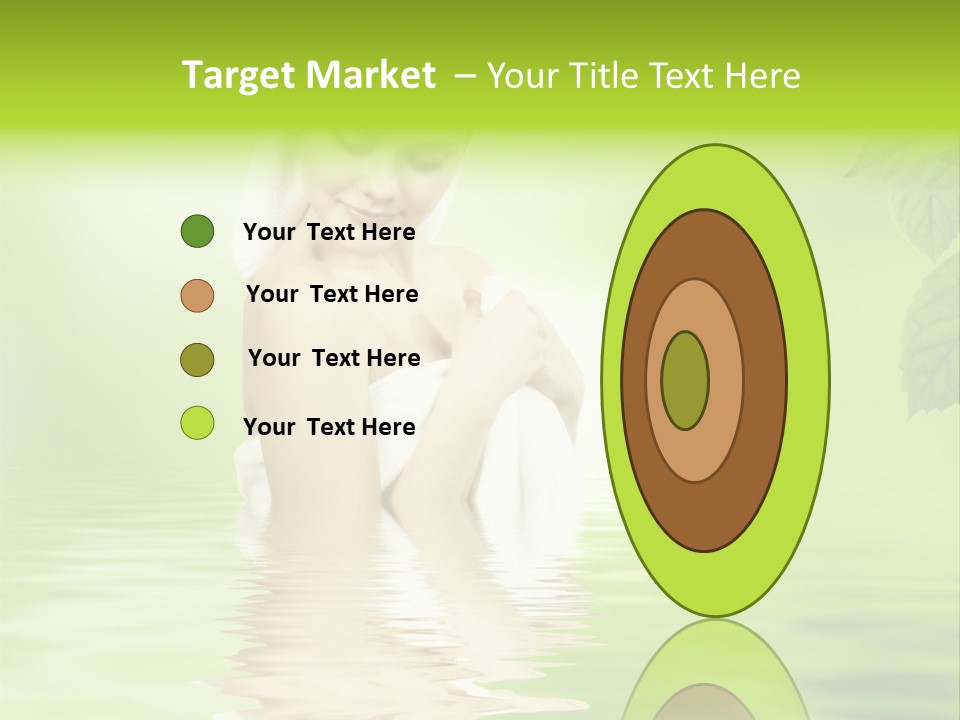 Pretty Blond Woman Relaxing In The Whirlpool PowerPoint Template