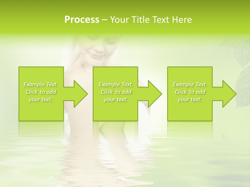 Pretty Blond Woman Relaxing In The Whirlpool PowerPoint Template