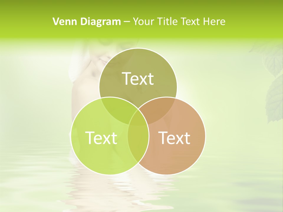 Pretty Blond Woman Relaxing In The Whirlpool PowerPoint Template