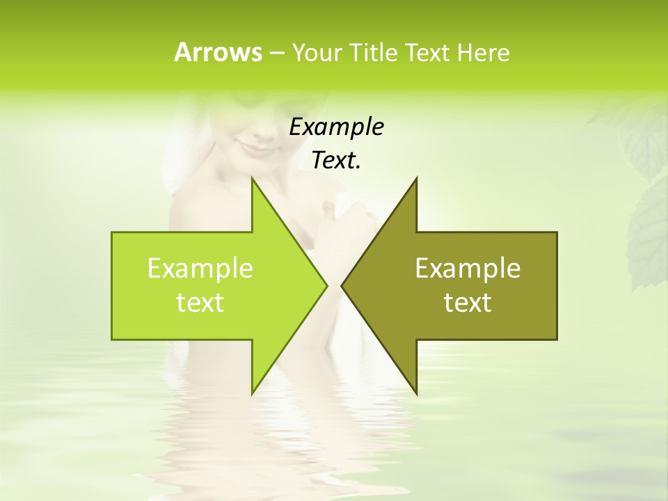 Pretty Blond Woman Relaxing In The Whirlpool PowerPoint Template