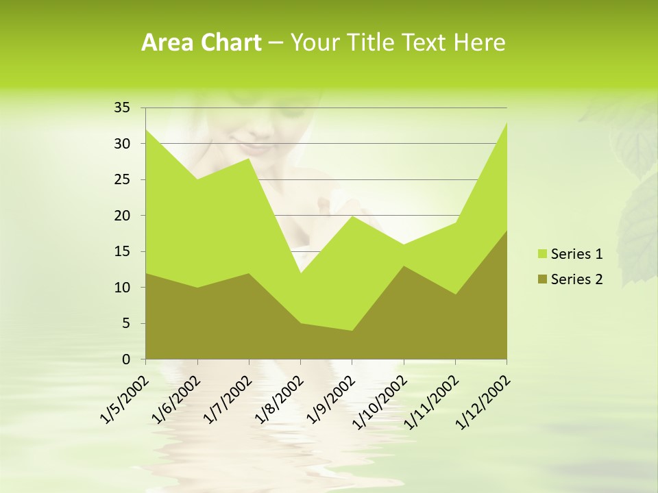 Pretty Blond Woman Relaxing In The Whirlpool PowerPoint Template