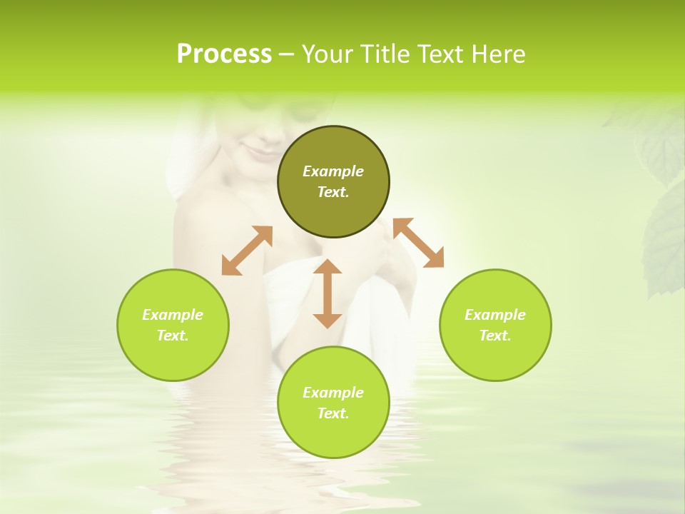 Pretty Blond Woman Relaxing In The Whirlpool PowerPoint Template