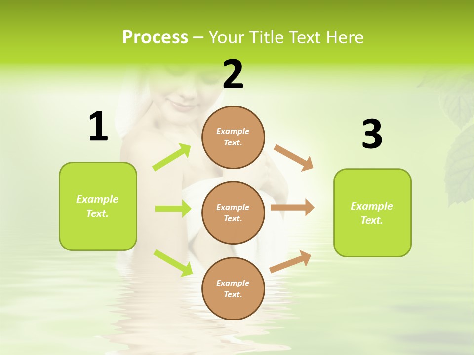 Pretty Blond Woman Relaxing In The Whirlpool PowerPoint Template