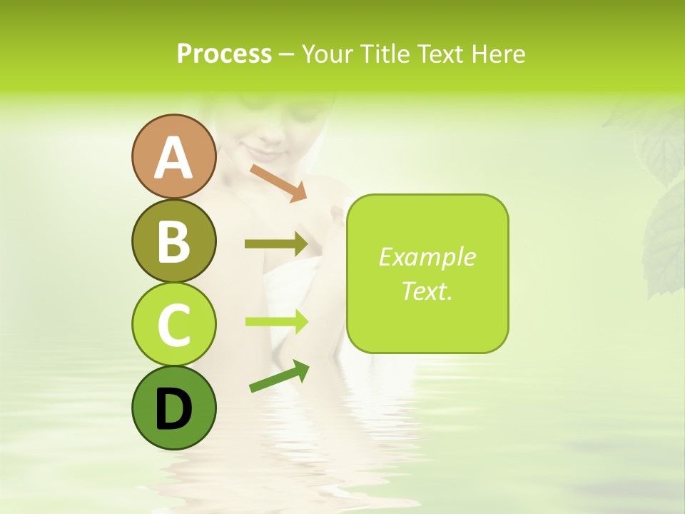 Pretty Blond Woman Relaxing In The Whirlpool PowerPoint Template