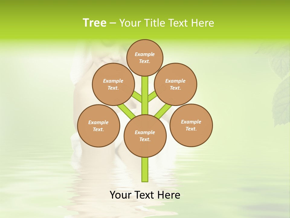 Pretty Blond Woman Relaxing In The Whirlpool PowerPoint Template