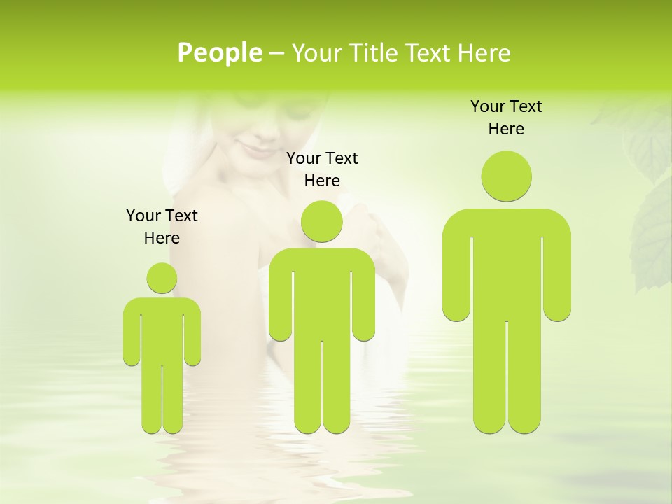 Pretty Blond Woman Relaxing In The Whirlpool PowerPoint Template