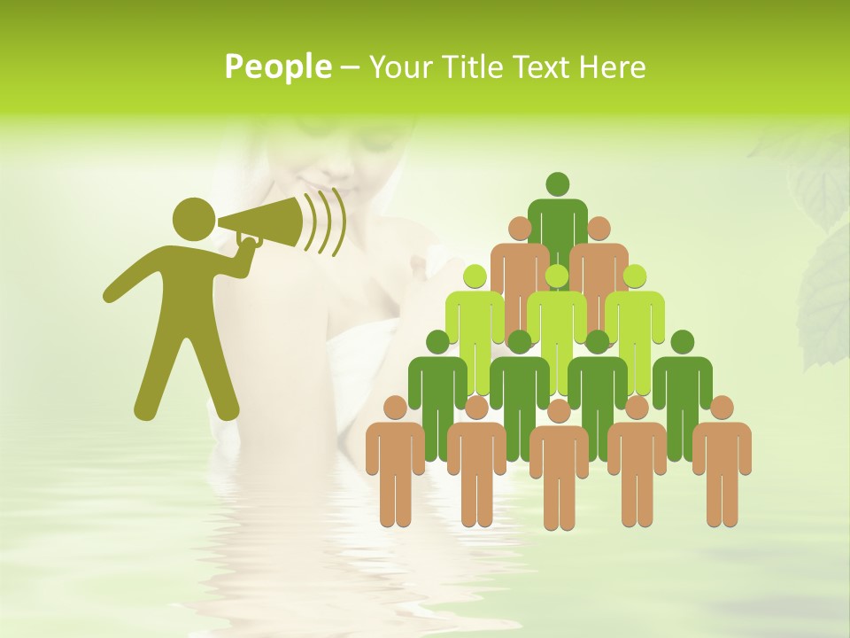 Pretty Blond Woman Relaxing In The Whirlpool PowerPoint Template