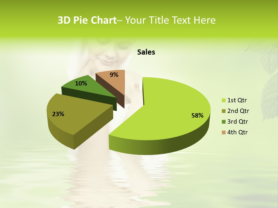 Pretty Blond Woman Relaxing In The Whirlpool PowerPoint Template