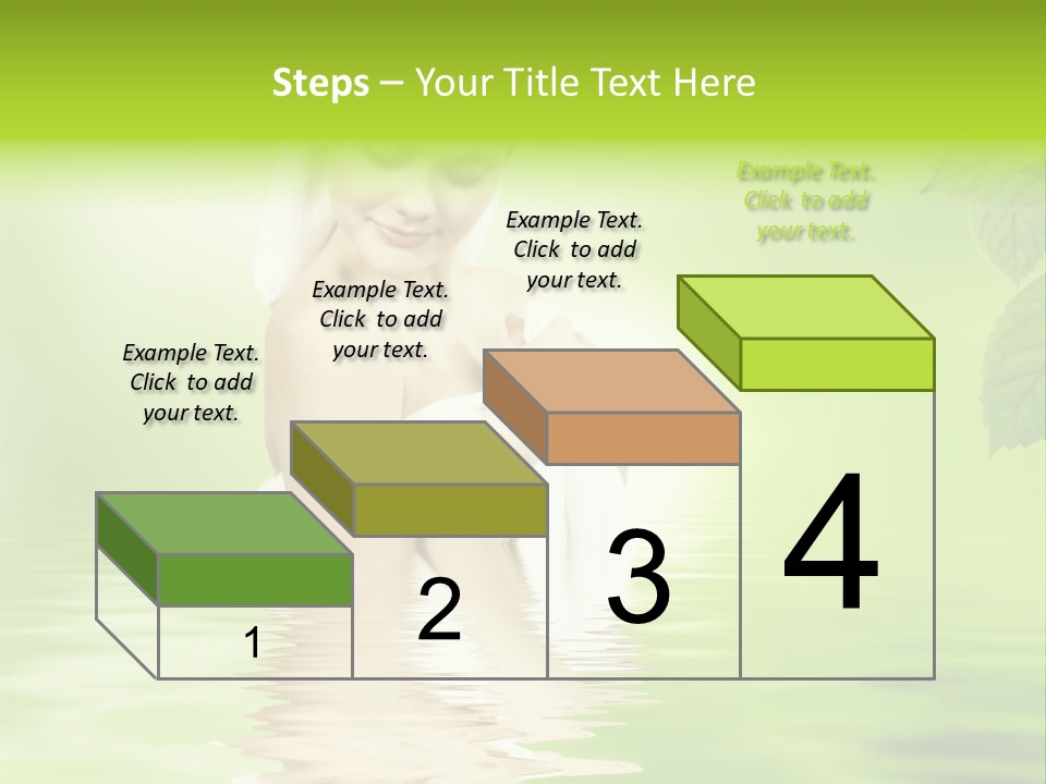 Pretty Blond Woman Relaxing In The Whirlpool PowerPoint Template