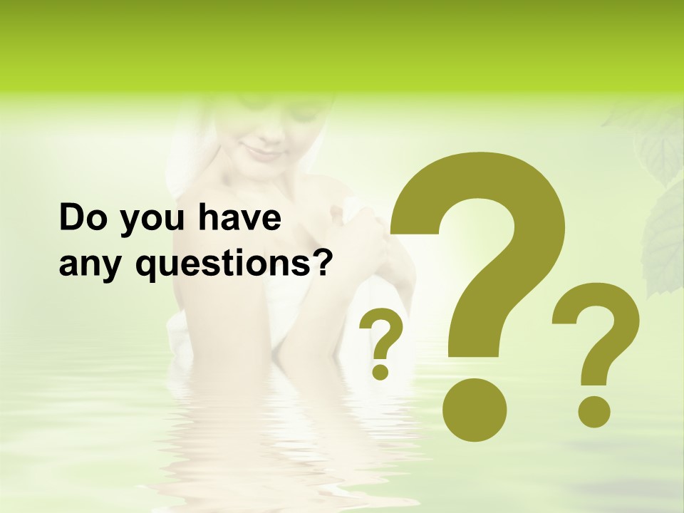 Pretty Blond Woman Relaxing In The Whirlpool PowerPoint Template