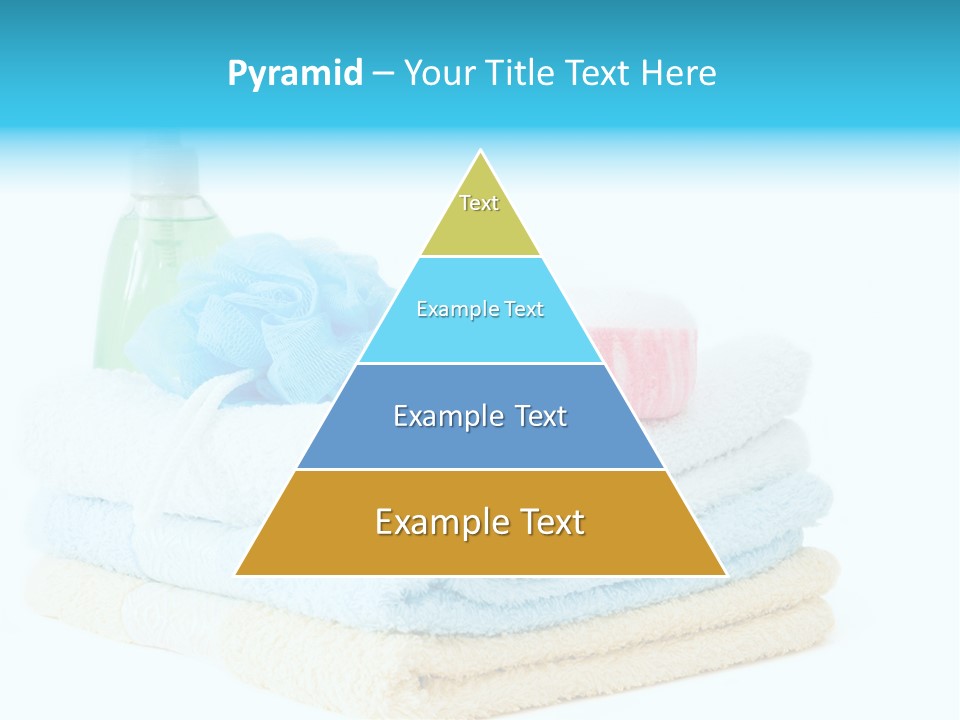 Bath Time - Bottle Of Soap, Sponge And Towels PowerPoint Template