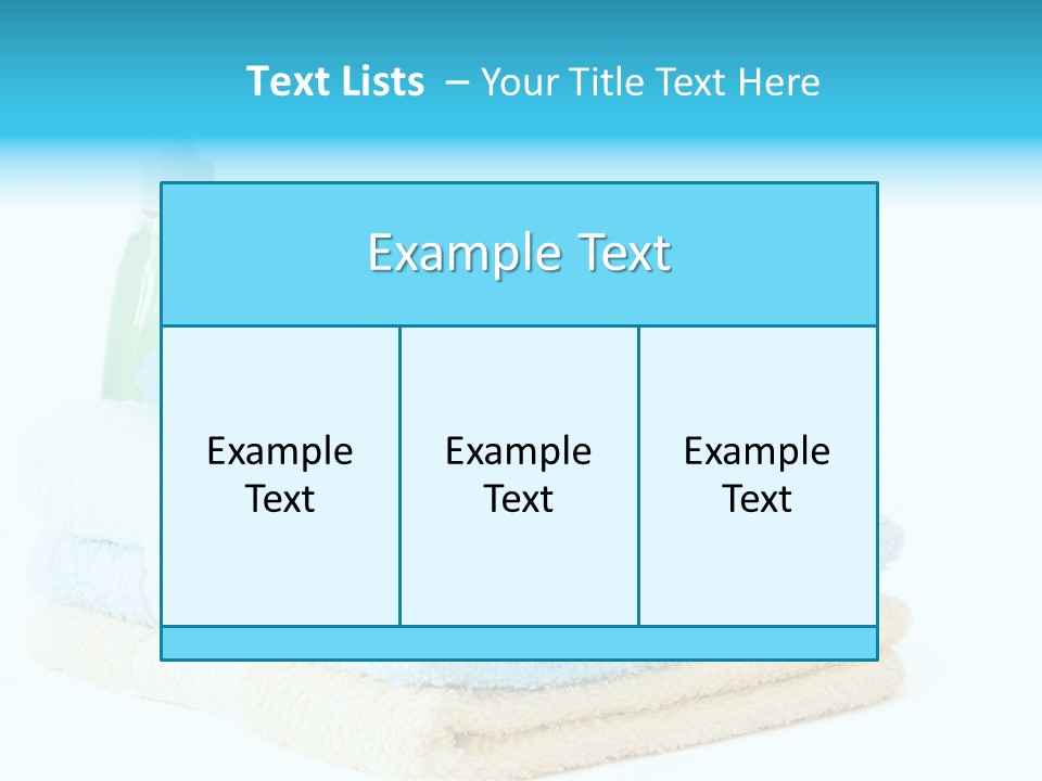Bath Time - Bottle Of Soap, Sponge And Towels PowerPoint Template
