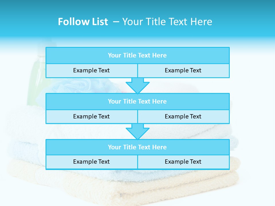 Bath Time - Bottle Of Soap, Sponge And Towels PowerPoint Template
