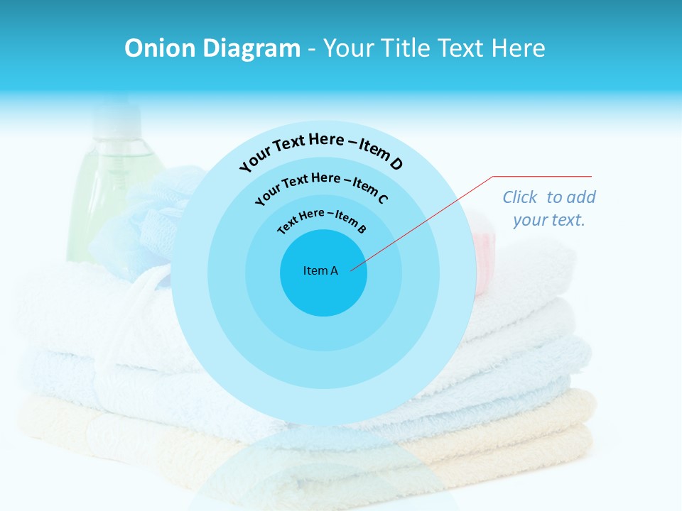 Bath Time - Bottle Of Soap, Sponge And Towels PowerPoint Template