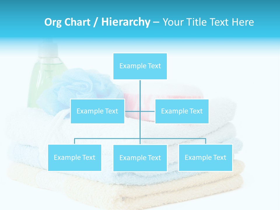 Bath Time - Bottle Of Soap, Sponge And Towels PowerPoint Template