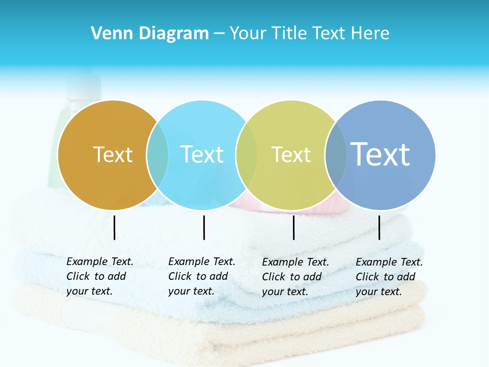 Bath Time - Bottle Of Soap, Sponge And Towels PowerPoint Template