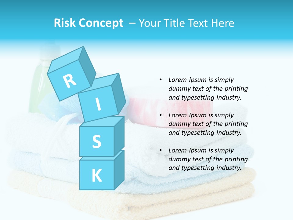 Bath Time - Bottle Of Soap, Sponge And Towels PowerPoint Template