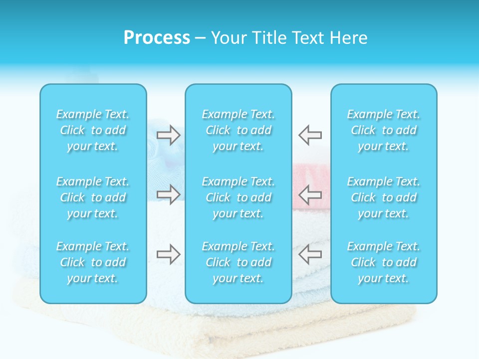Bath Time - Bottle Of Soap, Sponge And Towels PowerPoint Template